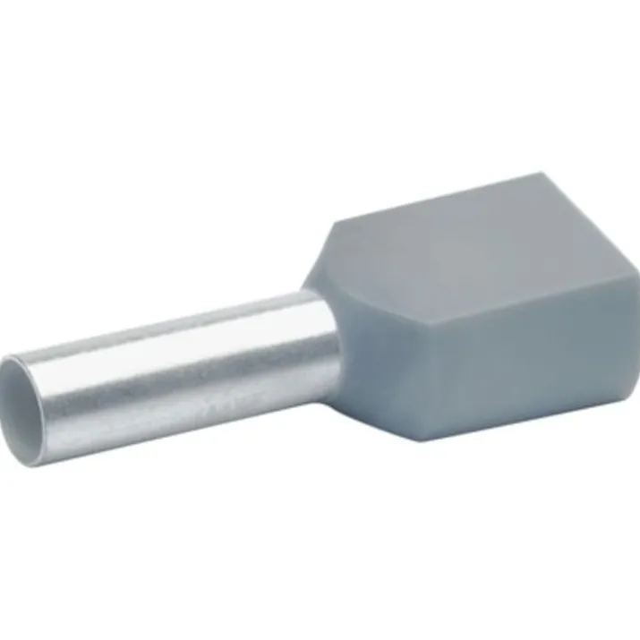 100 stk Klauke isoleret dobbelt terminalrør, kobber, 2 x 4,0 mm², 23 mm