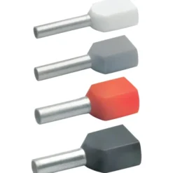 100 stk Klauke isoleret dobbelt terminalrør, kobber, 2 x 6,0 mm², 26 mm