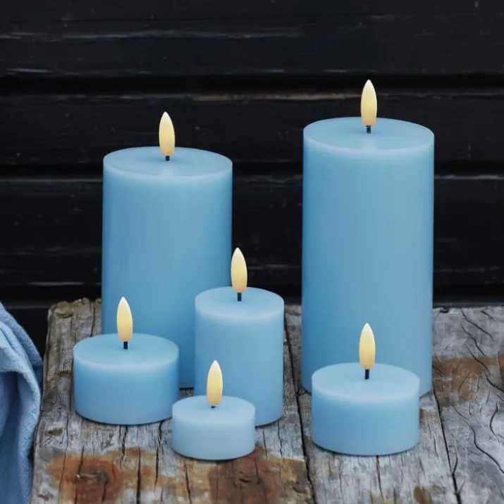 6 stk Sirius Sille LED bloklys, batteri, blå