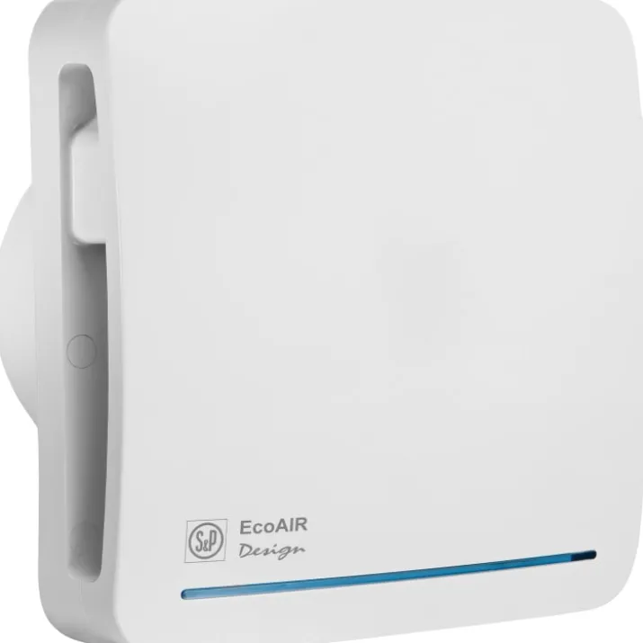 4 stk Thermex Ecoair badventilator med fugtstyring Ø100 mm, hvid