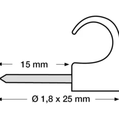 400 stk Tillex kabelclips 7-10/25 mm, hvid