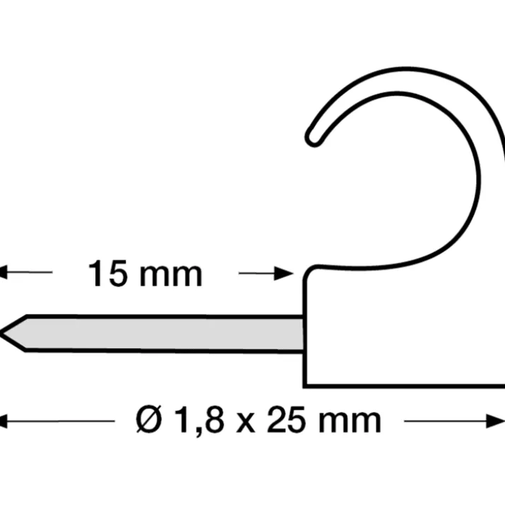 400 stk Tillex kabelclips 7-10/25 mm, hvid