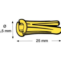 750 stk Tillex KP rawlplug, Ø5,5x25 mm, gul