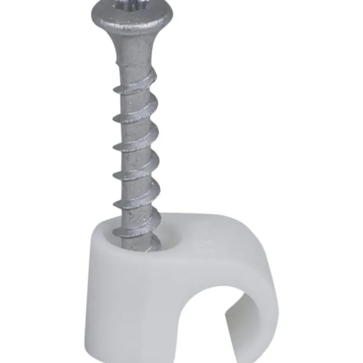 100 stk Tillex skrueclips rund, TX20, 10-14/33 mm, hvid