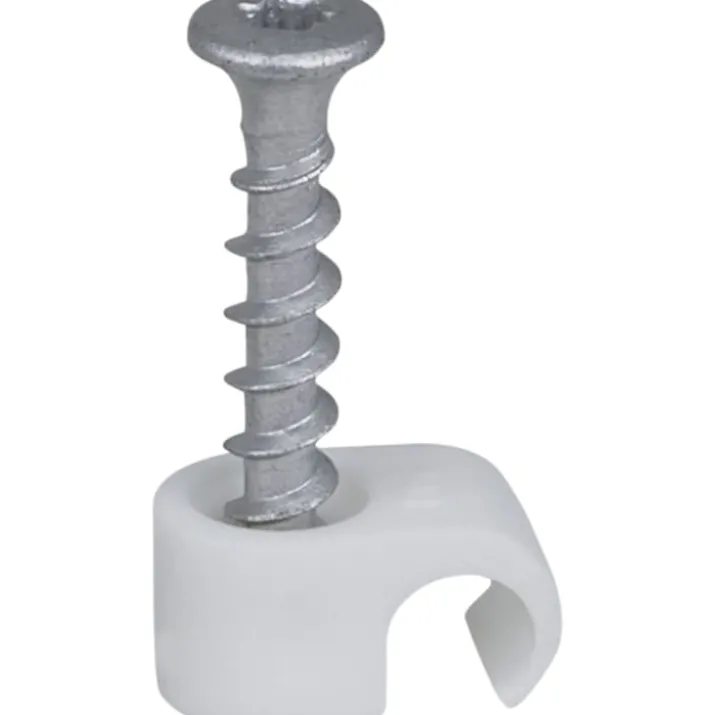 100 stk Tillex skrueclips rund, TX20, 100 stk, 7-10/33 mm, hvid