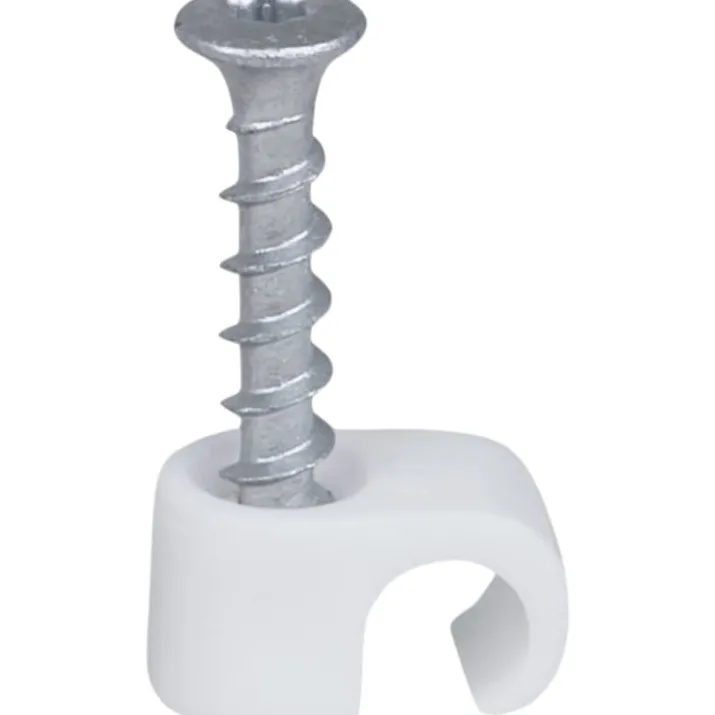 100 stk Tillex skrueclips rund, TX20, 8-12/33 mm, hvid