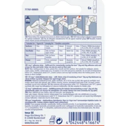 Tesa dobbeltklæbende powerstrips til fliser, 80 mm, 6 stk