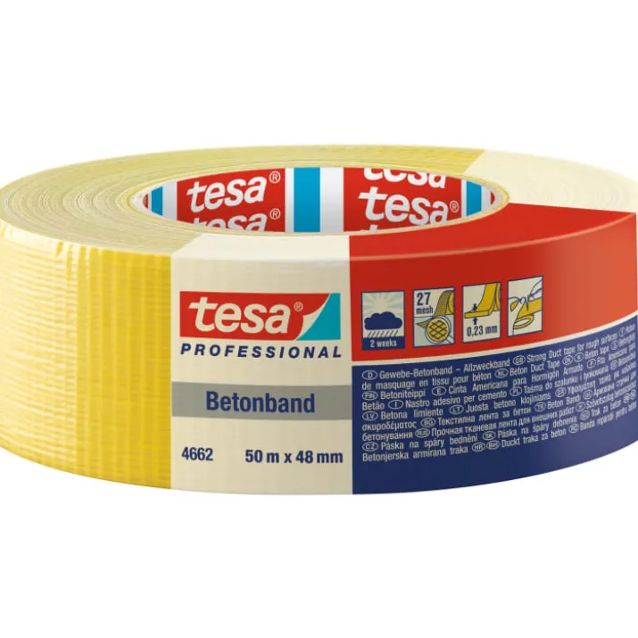 Tesa 4662 gaffatape, gul, 48 mm, 50 meter