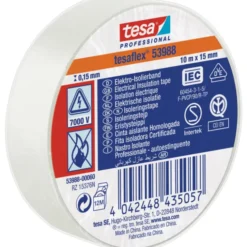 Tesa isoleringstape, hvid, 15 mm, 10 meter
