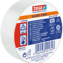 Tesa isoleringstape, hvid, 25 mm, 25 meter