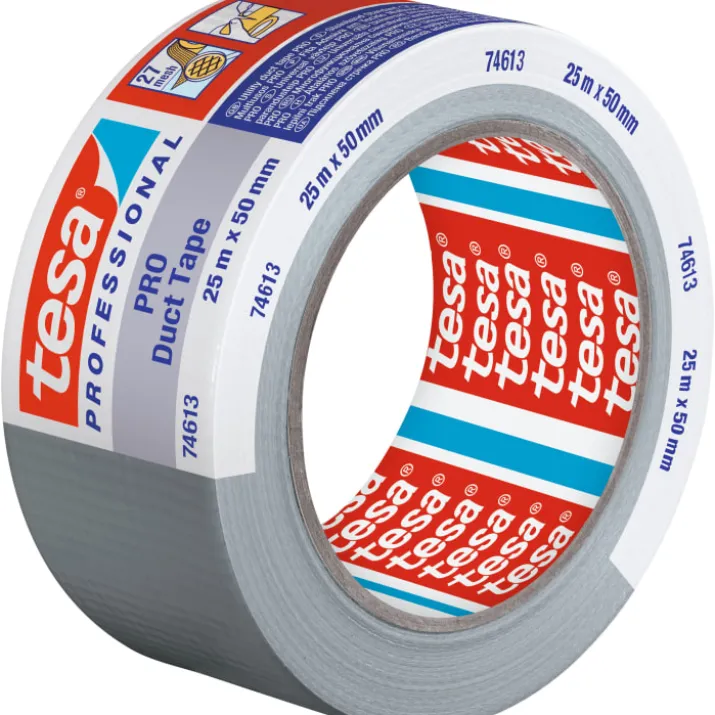 Tesa Pro 74613 lærredstape, grå, 50 mm, 25 meter