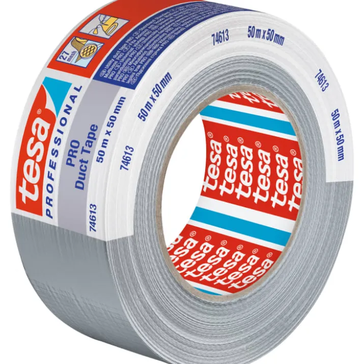 Tesa Pro 74613 lærredstape, grå, 50 mm, 50 meter
