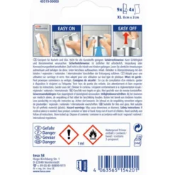 Tesa vandtætte dobbeltklæbende powerstrips, 80 mm, 9 stk