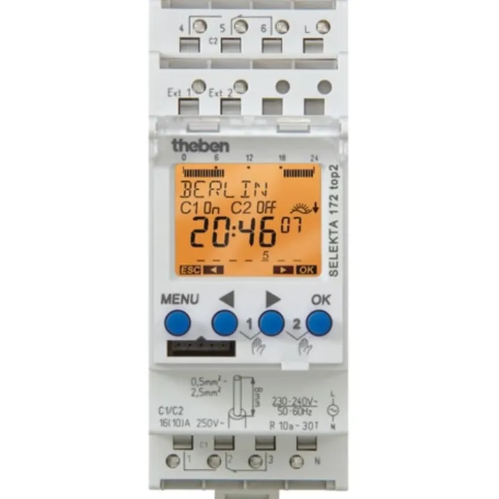 Theben TOP3 TR610 digitalt døgn/ugeur