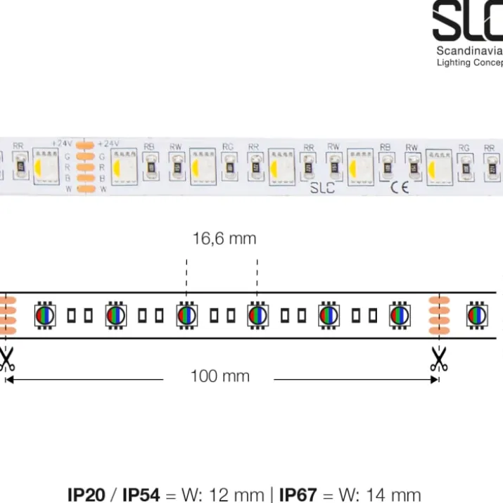 The Light Group LED strip, 5 meter, farveskift, 3000K