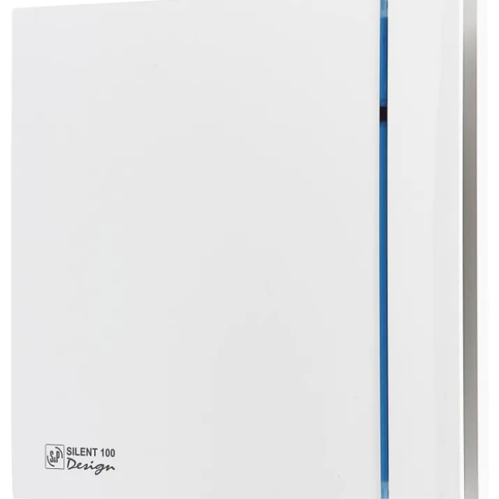 Thermex Silent 100 Design badventilator, fugtstyring, timer, Ø100 mm, hvid
