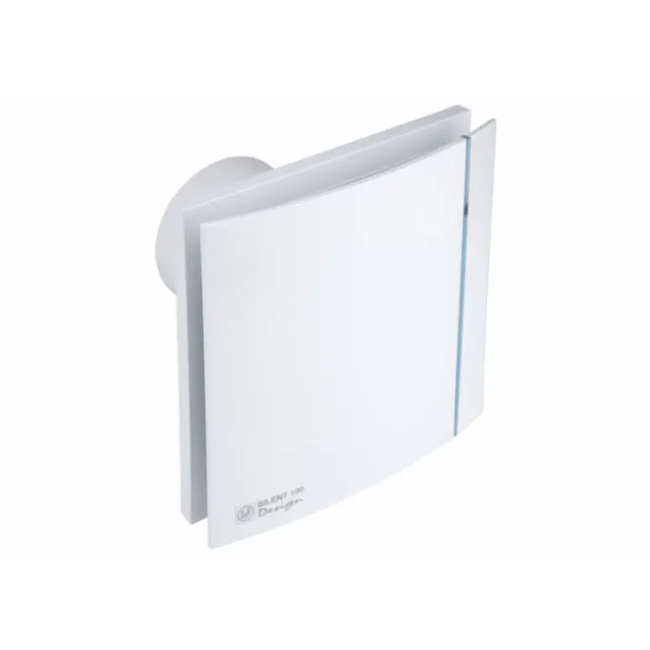Thermex Silent 100 Design badventilator, fugtstyring, timer, Ø100 mm, hvid