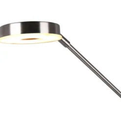 Trio Lighting Barrie gulvlampe, børstet stål