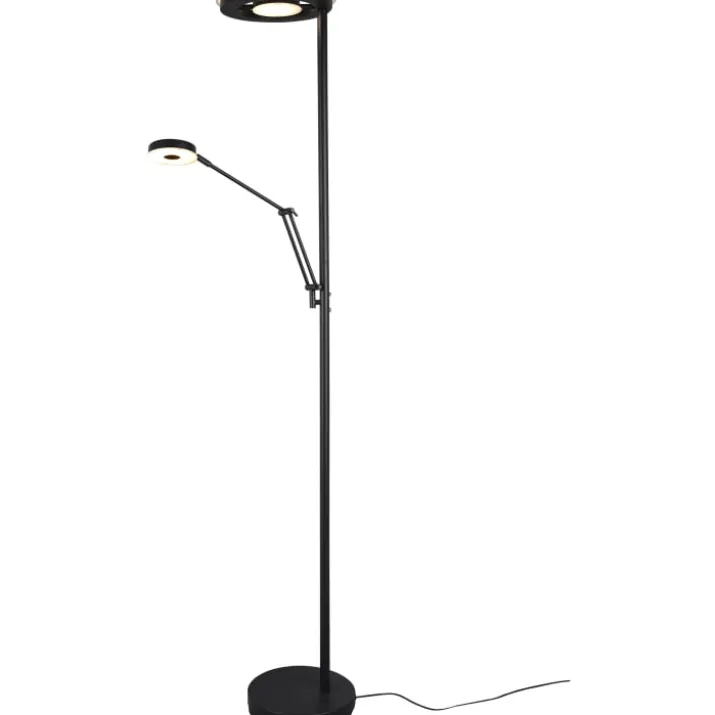 Trio Lighting Barrie gulvlampe, sort