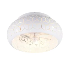 Trio Lighting Bidar loftventilator med lys, hvid