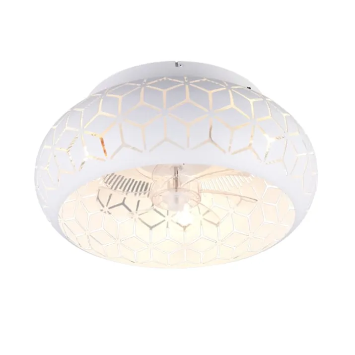Trio Lighting Bidar loftventilator med lys, hvid