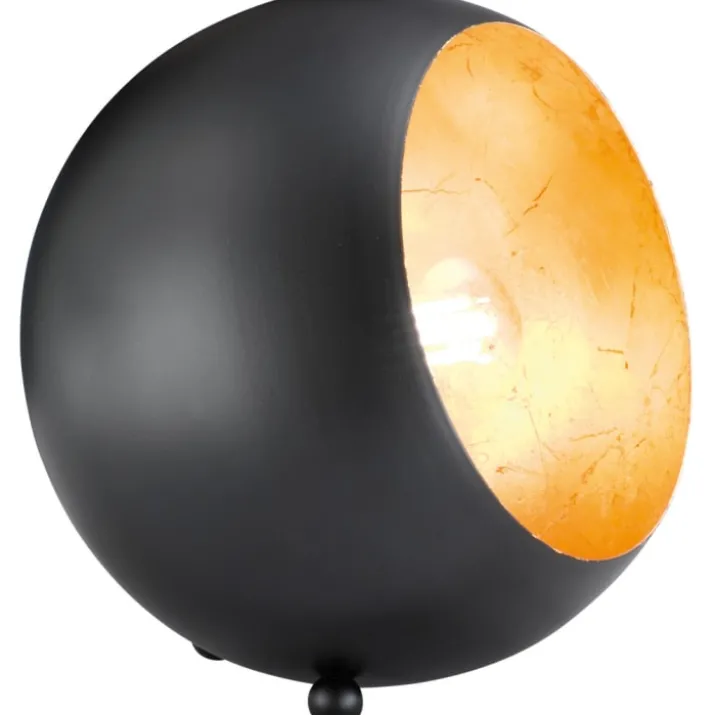 Trio Lighting Billy bordlampe, sort/guld