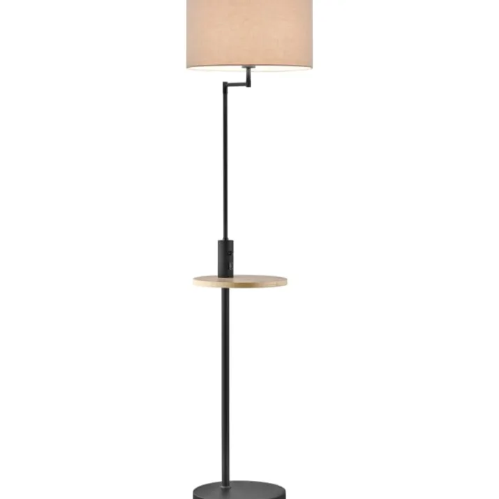 Trio Lighting Claas gulvlampe, sort