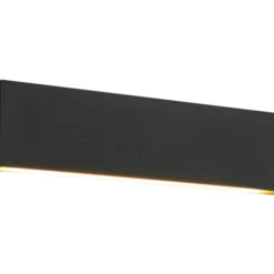 Trio Lighting Concha væglampe, sort, 28 cm