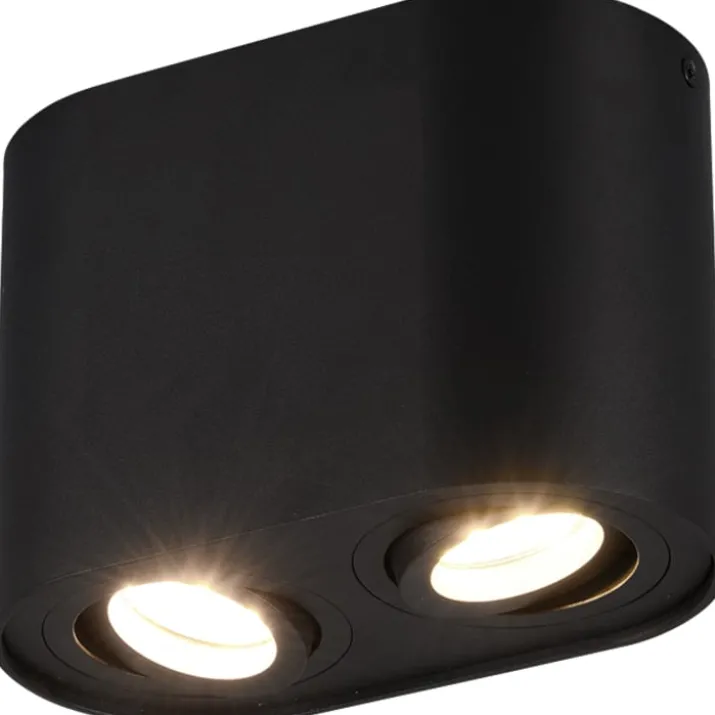 Trio Lighting Cookie påbygningsspot, 2 spots, sort