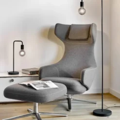 Trio Lighting Diallo gulvlampe, sort