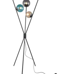 Trio Lighting Lance gulvlampe, sort
