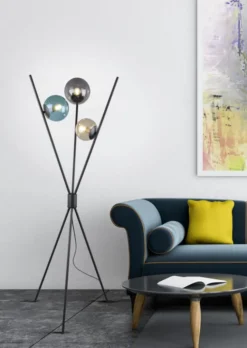 Trio Lighting Lance gulvlampe, sort