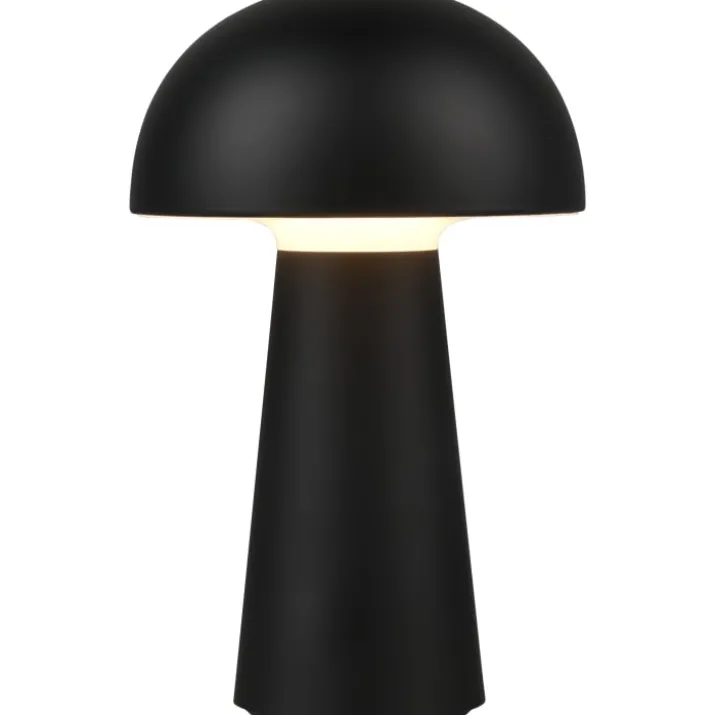 Trio Lighting Lennon genopladelig bordlampe, sort