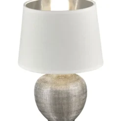Trio Lighting Luxor bordlampe, sølv, 26 cm