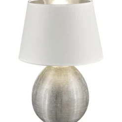 Trio Lighting Luxor bordlampe, sølv, 35cm