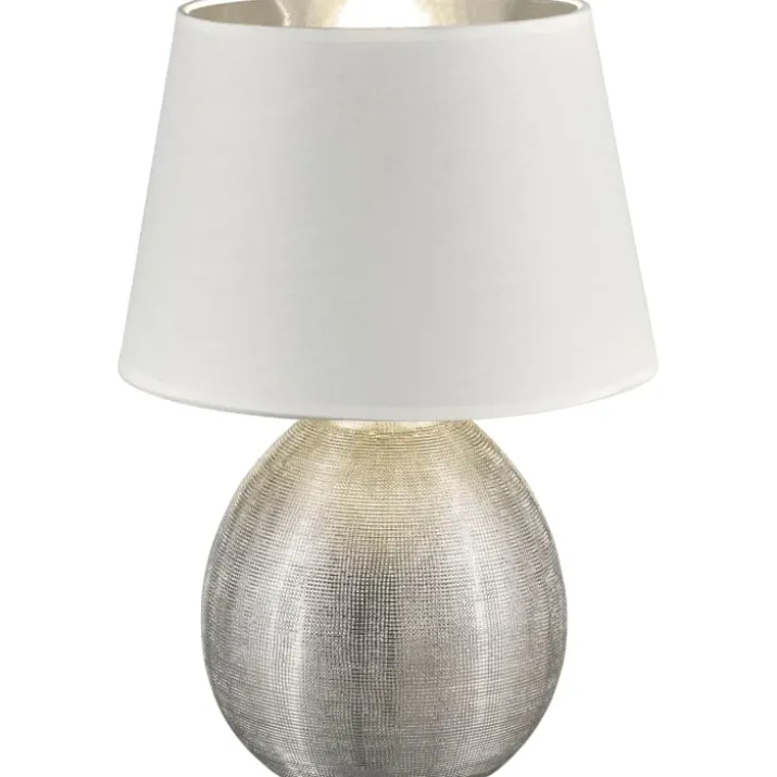 Trio Lighting Luxor bordlampe, sølv, 35cm
