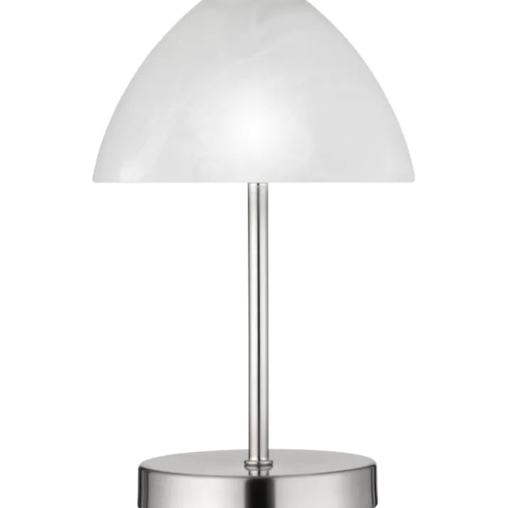Trio Lighting Queen bordlampe, børstet stål