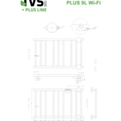 TVS Plus 9L håndklædetørrer, el, 50x86 cm, hvid