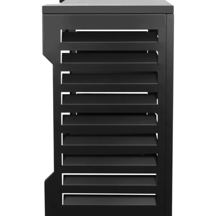 Varmepumpeskjuler, aluminium, sort
