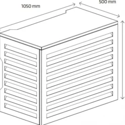 Varmepumpeskjuler, aluminium, sort