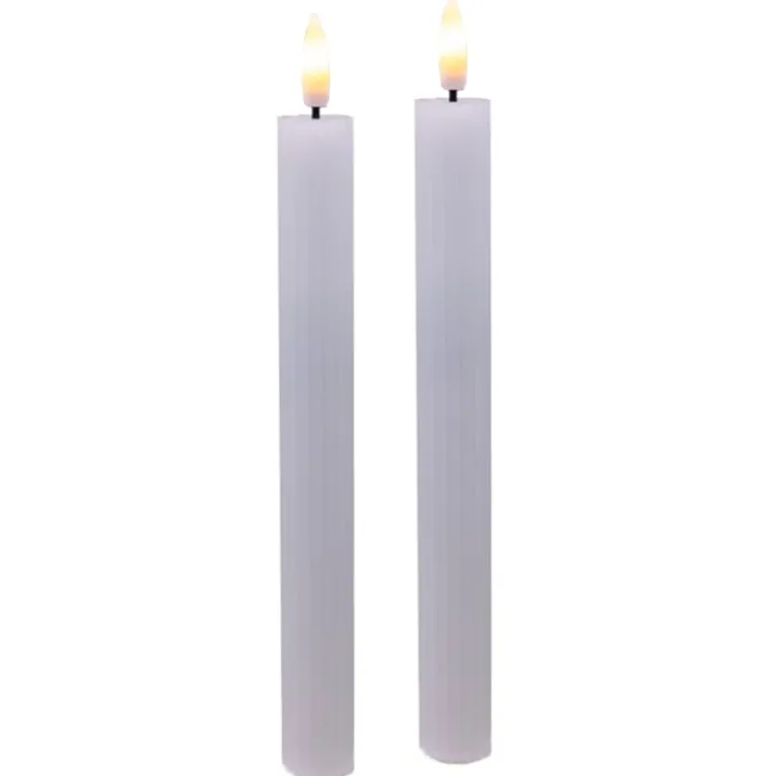 Veli Line LED kronelys, batteri, hvid