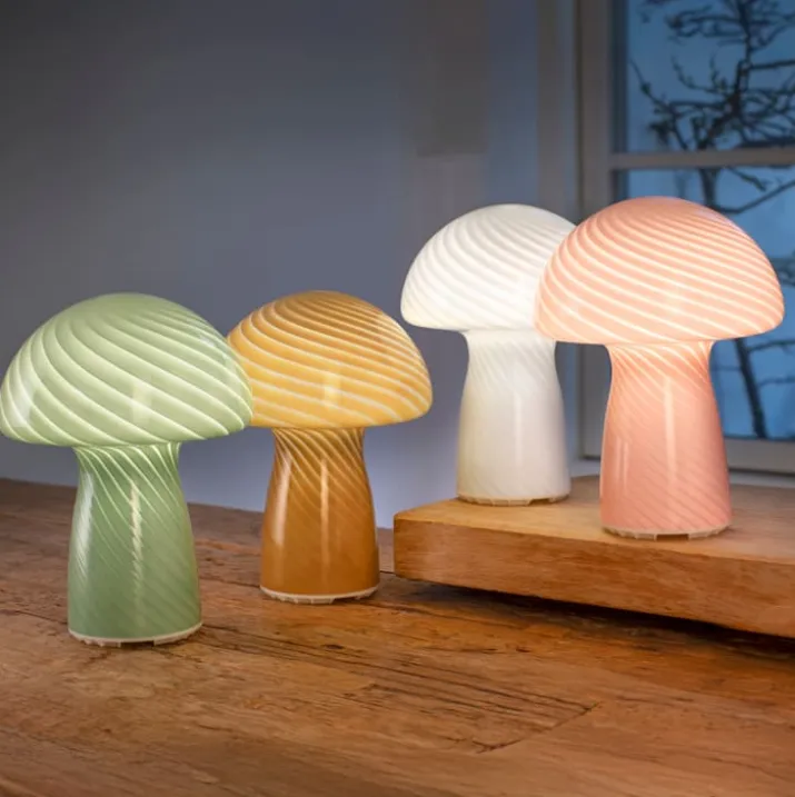 Veli Line Mushroom genopladelig bordlampe, brun
