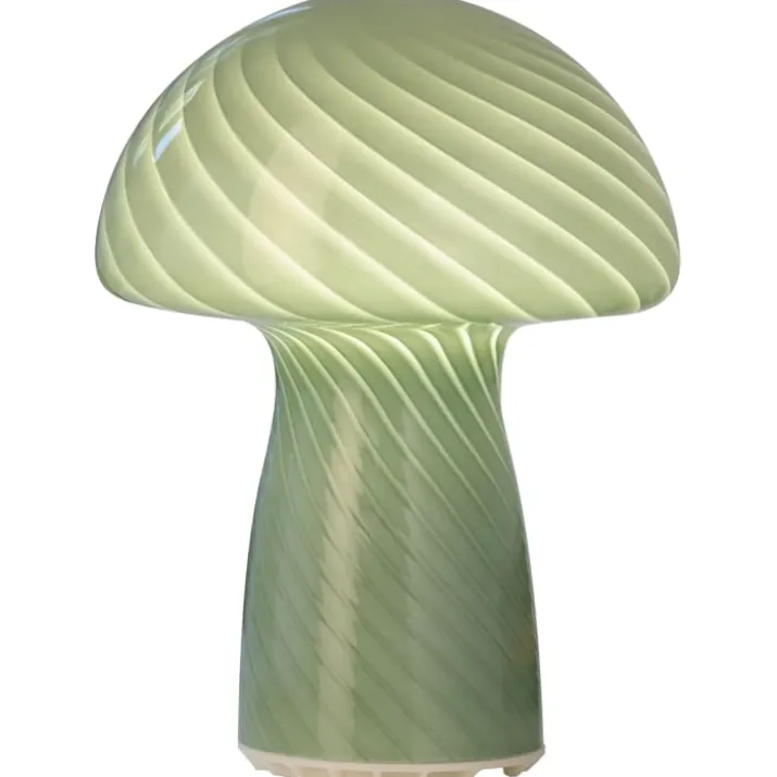 Veli Line Mushroom genopladelig bordlampe, grøn