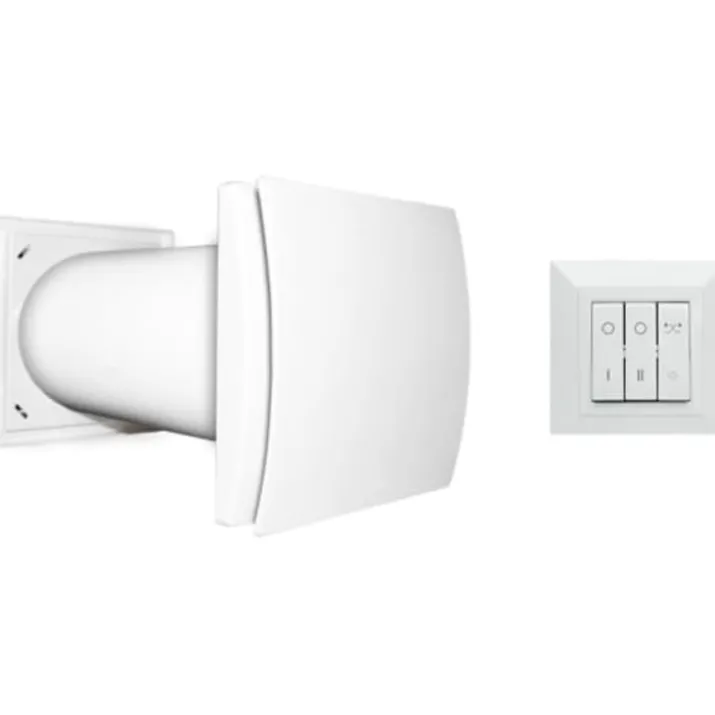 Ventas Quantum HR 150 ventilator med varmegenvinding, Ø160 mm, hvid