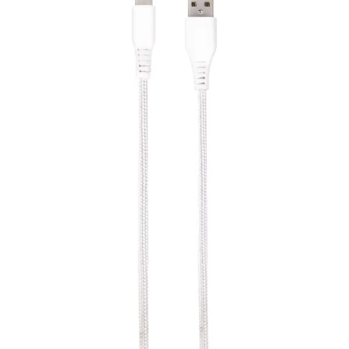 Vivanco Longlife USB-A til USB-C kabel, 2,5 meter, hvid