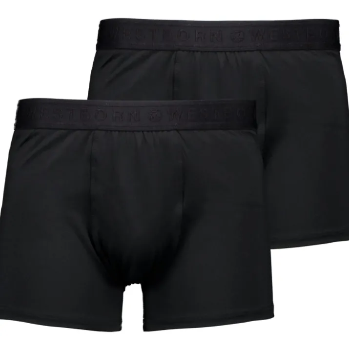 Westborn boxershorts i microfiber, 2-pak, sort, str. 4XL