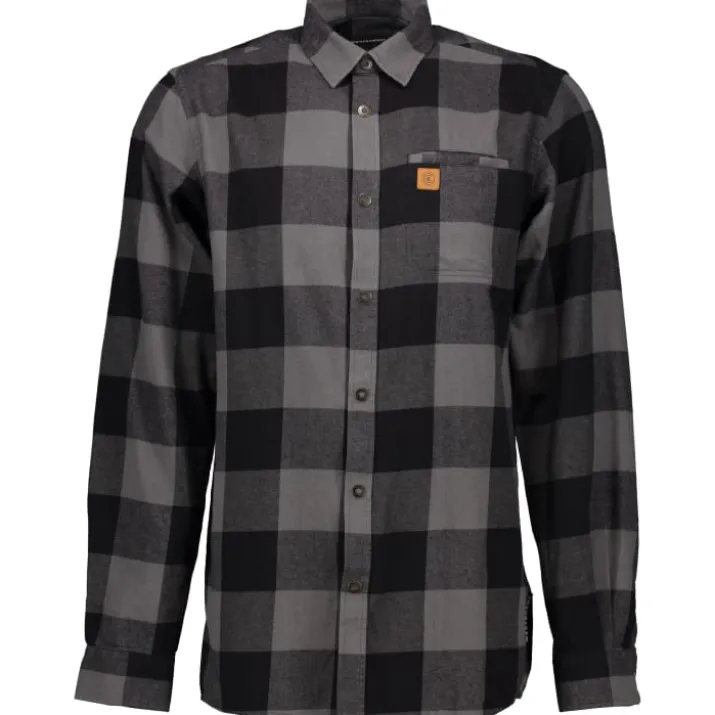 Westborn skovmandsskjorte, mørkegrå/sort, str. 2XL