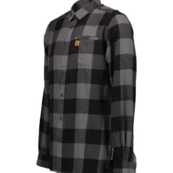 Westborn skovmandsskjorte, mørkegrå/sort, str. 2XL