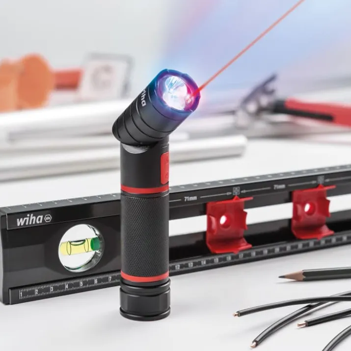 Wiha lommelygte med LED, laser og UV-lys