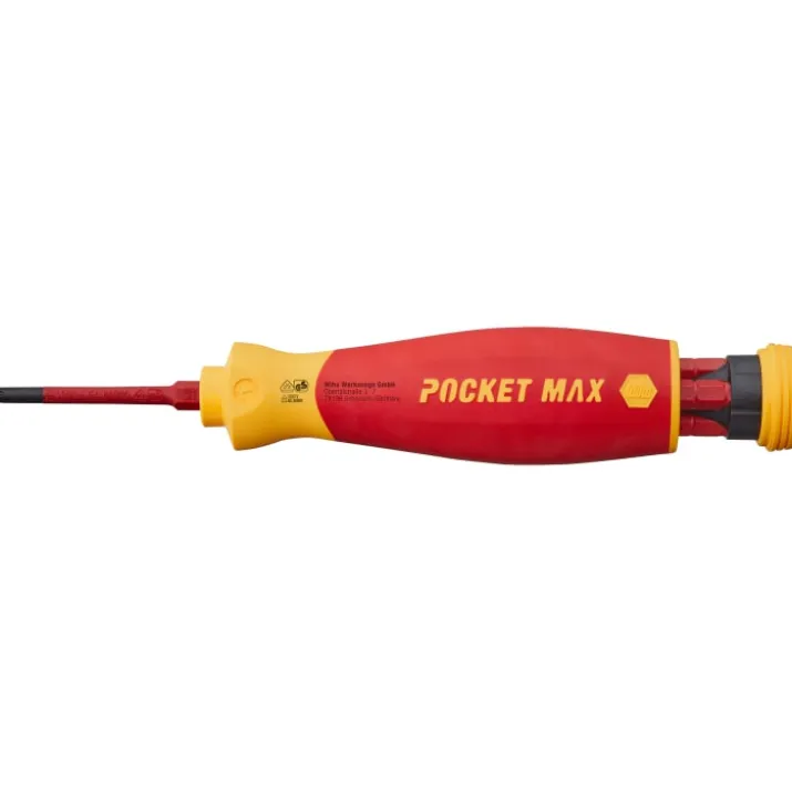 Wiha PocketMax bitsskruetrækker med 4 slimbits, 1000V